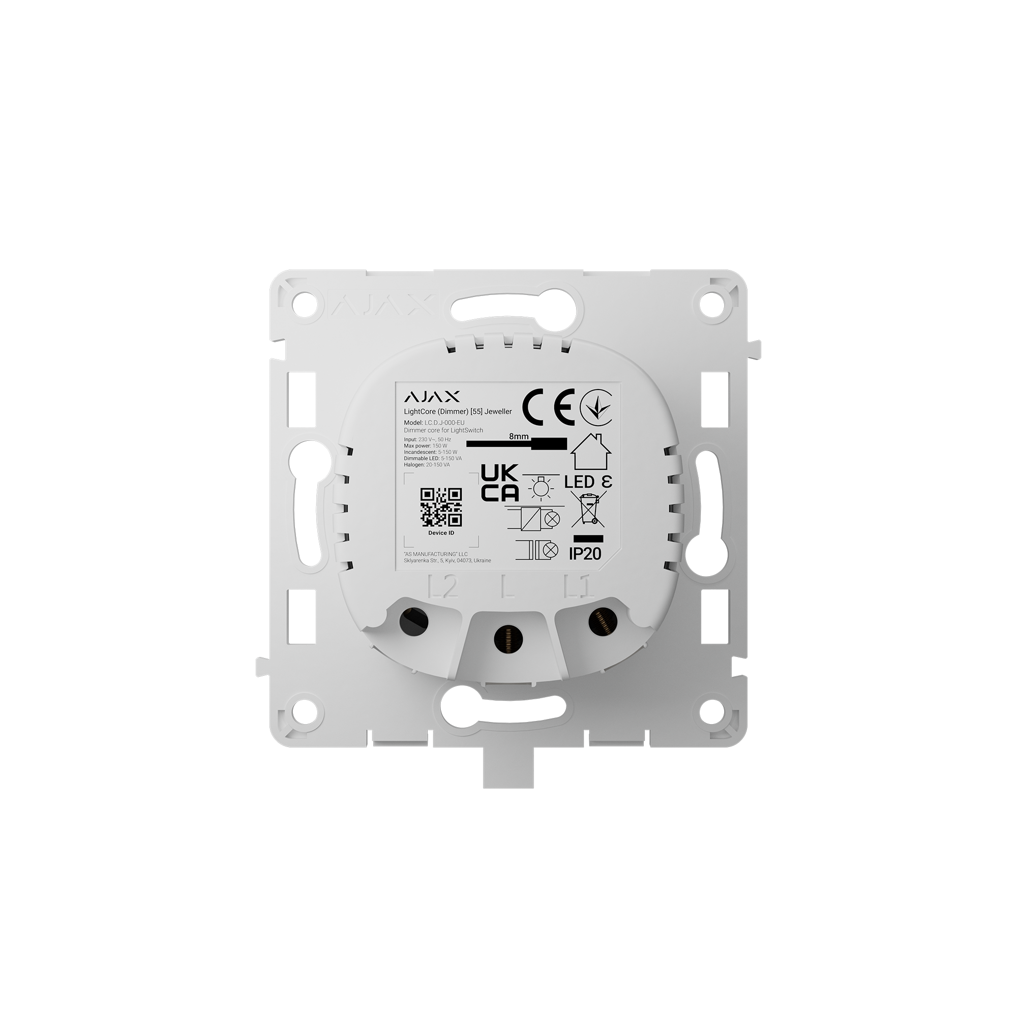 Modul intrerupator wireless dimabil, AJAX LightCore (Dimmer)