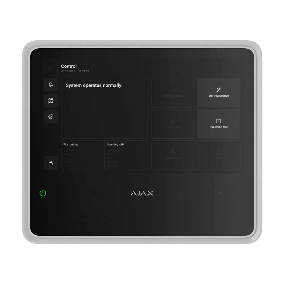 Centrală de incendiu wireless AJAX EN54 Fire Hub Jeweller - alb