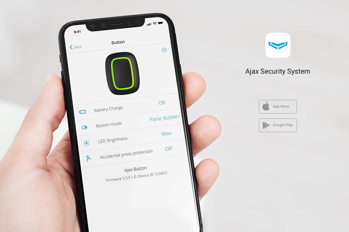Buton de panica wireless, AJAX Button Jeweller - maxbi