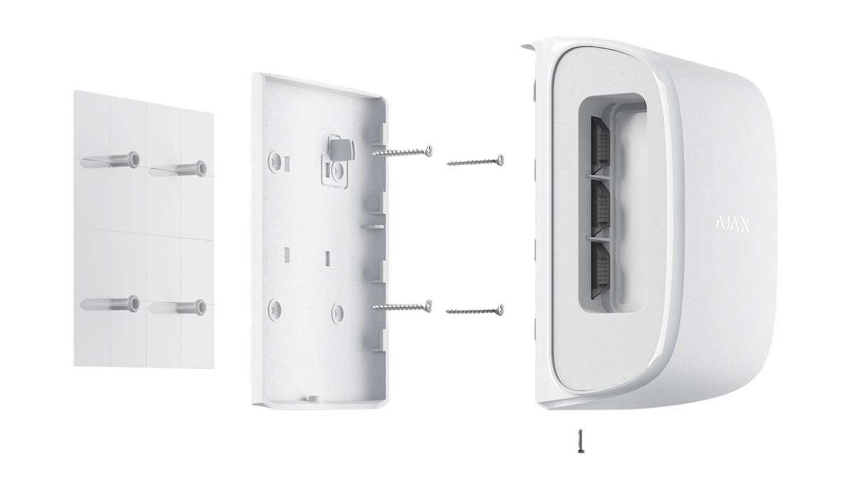 Detector PIR wireless cortina exterior, AJAX DualCurtain Outdoor Jeweller - maxbi