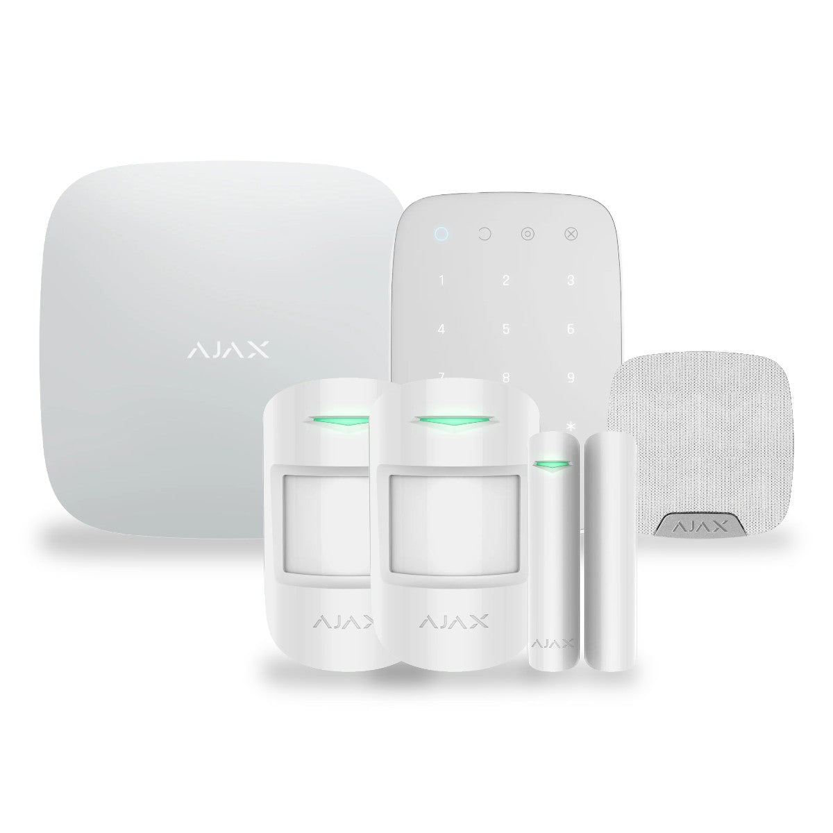 Kit alarmă wireless AJAX Hub 2 (2G) Complet – alb