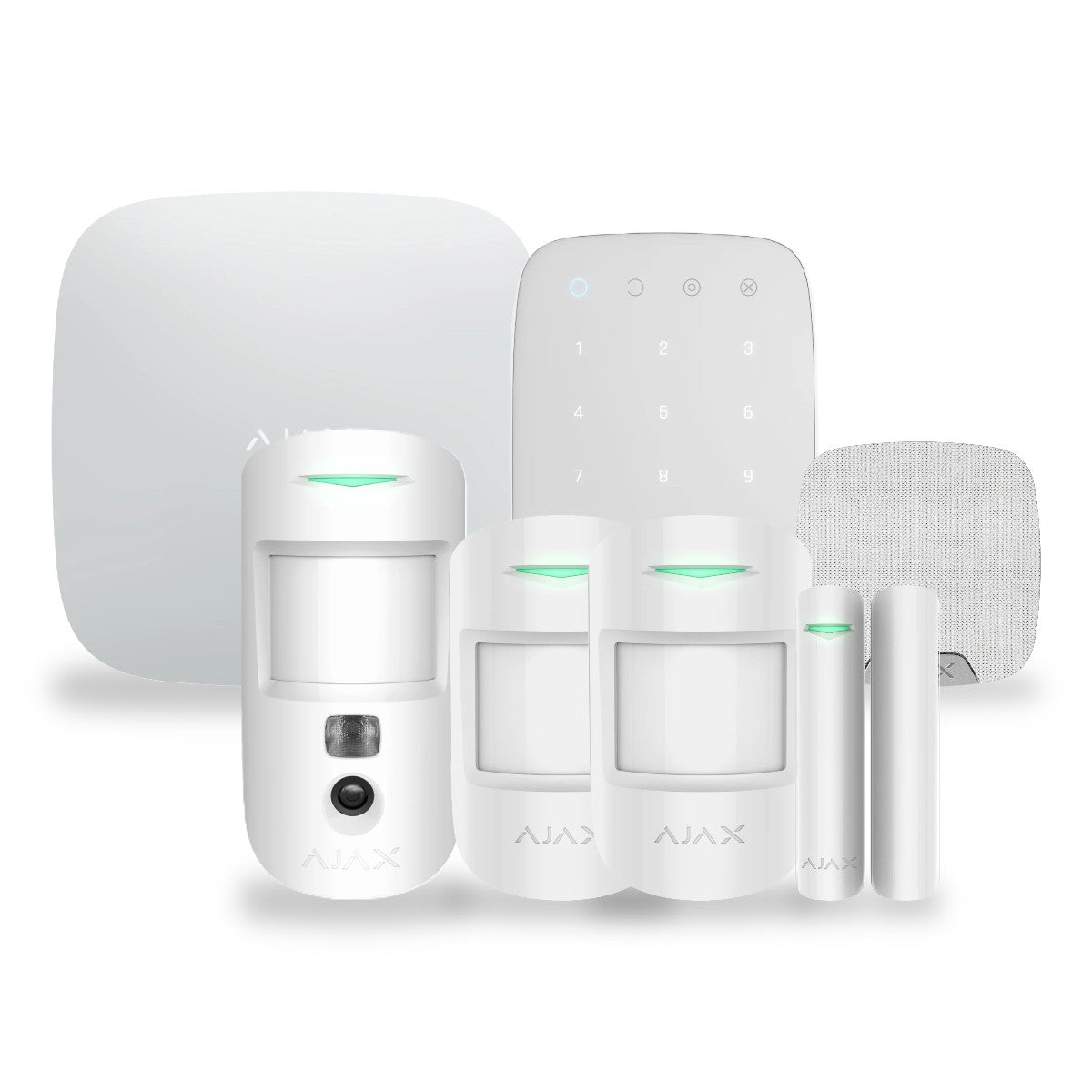 Kit alarmă wireless AJAX Hub 2 (2G) – alb