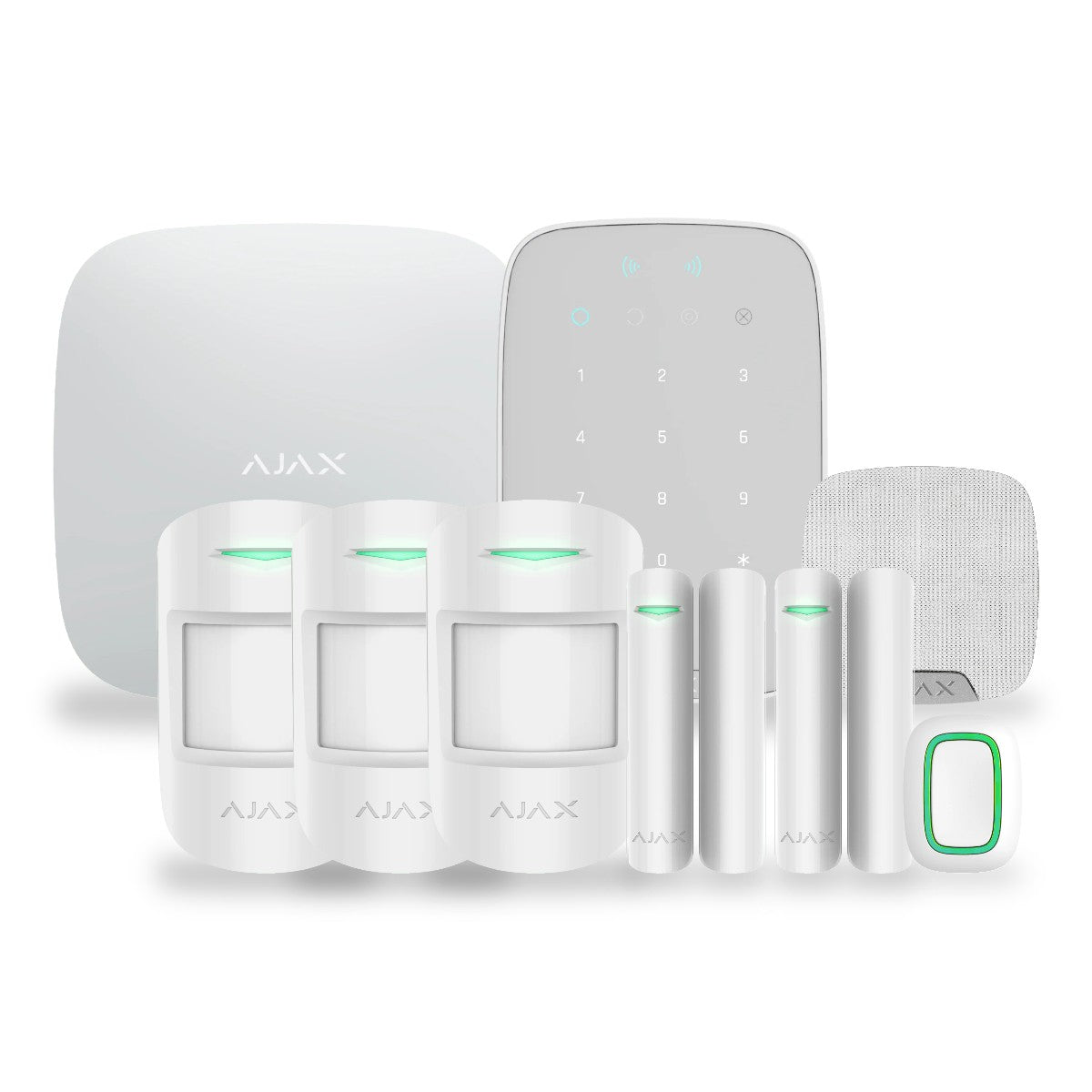 Kit alarmă wireless AJAX Hub 2 (4G) – alb
