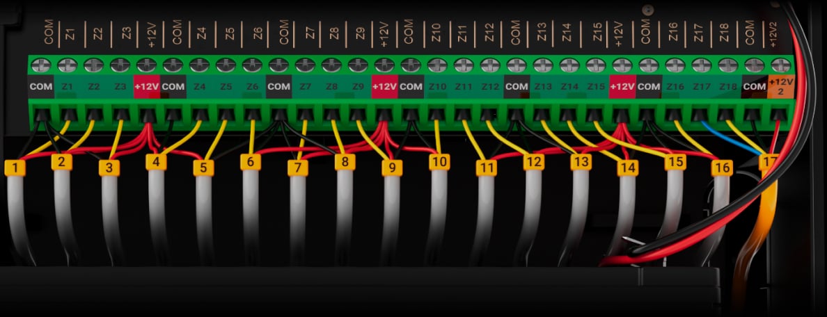 Modul de integrare 18 zone cu fir AJAX Superior MultiTransmitter Fibra