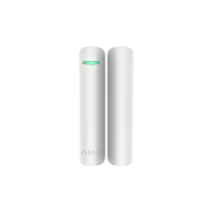 Contact magnetic wireless AJAX DoorProtectPlus pentru securizarea ușilor, protecție avansată împotriva intrărilor neautorizate.