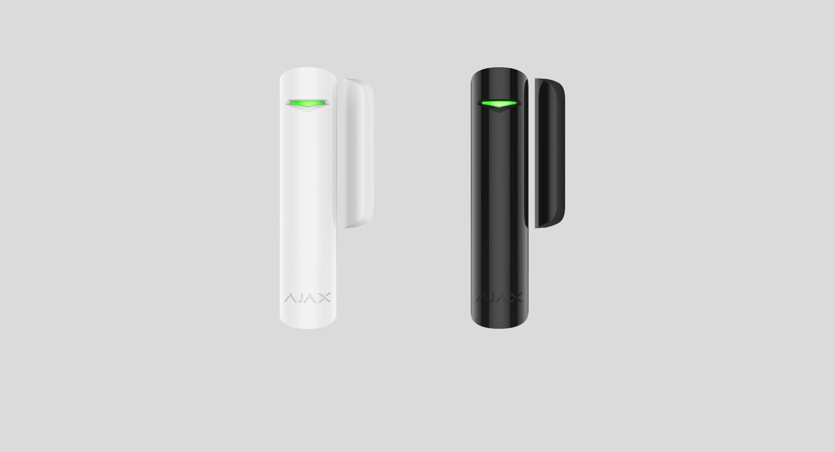 Contact magnetic wireless AJAX DoorProtect, soluția perfectă pentru securizarea ușilor cu un design elegant.
