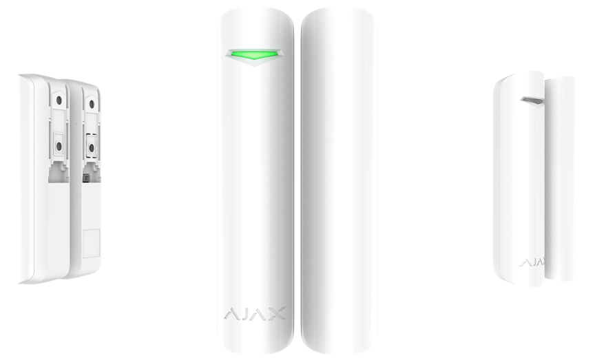 Contact magnetic wireless AJAX DoorProtectPlus pentru securizarea eficientă a ușilor și feroneriilor din locuința dumneavoastră.