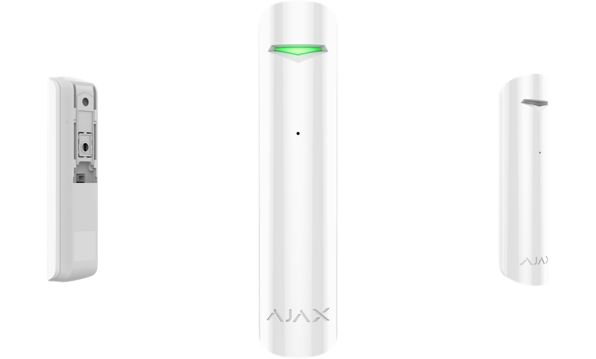 Detector wireless geam spart, AJAX GlassProtect, soluția ideală pentru protecția geamurilor locuinței tale.