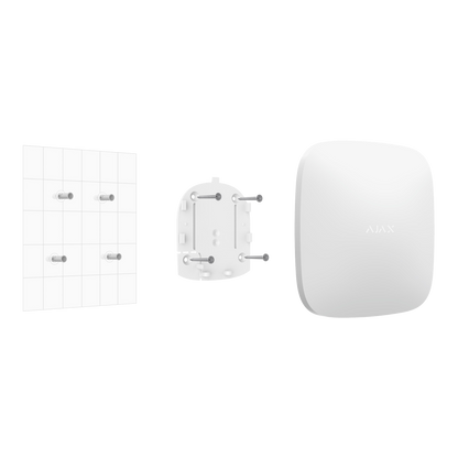 Centrala alarma wireless AJAX HUB (2G) cu suport montare, ideală pentru securizarea locuinței.