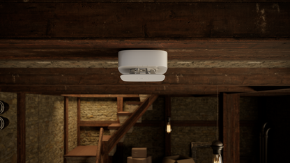 Detector wireless de monoxid de carbon, AJAX FireProtect 2 RB (CO) montat în pivniță pentru siguranța casei tale.