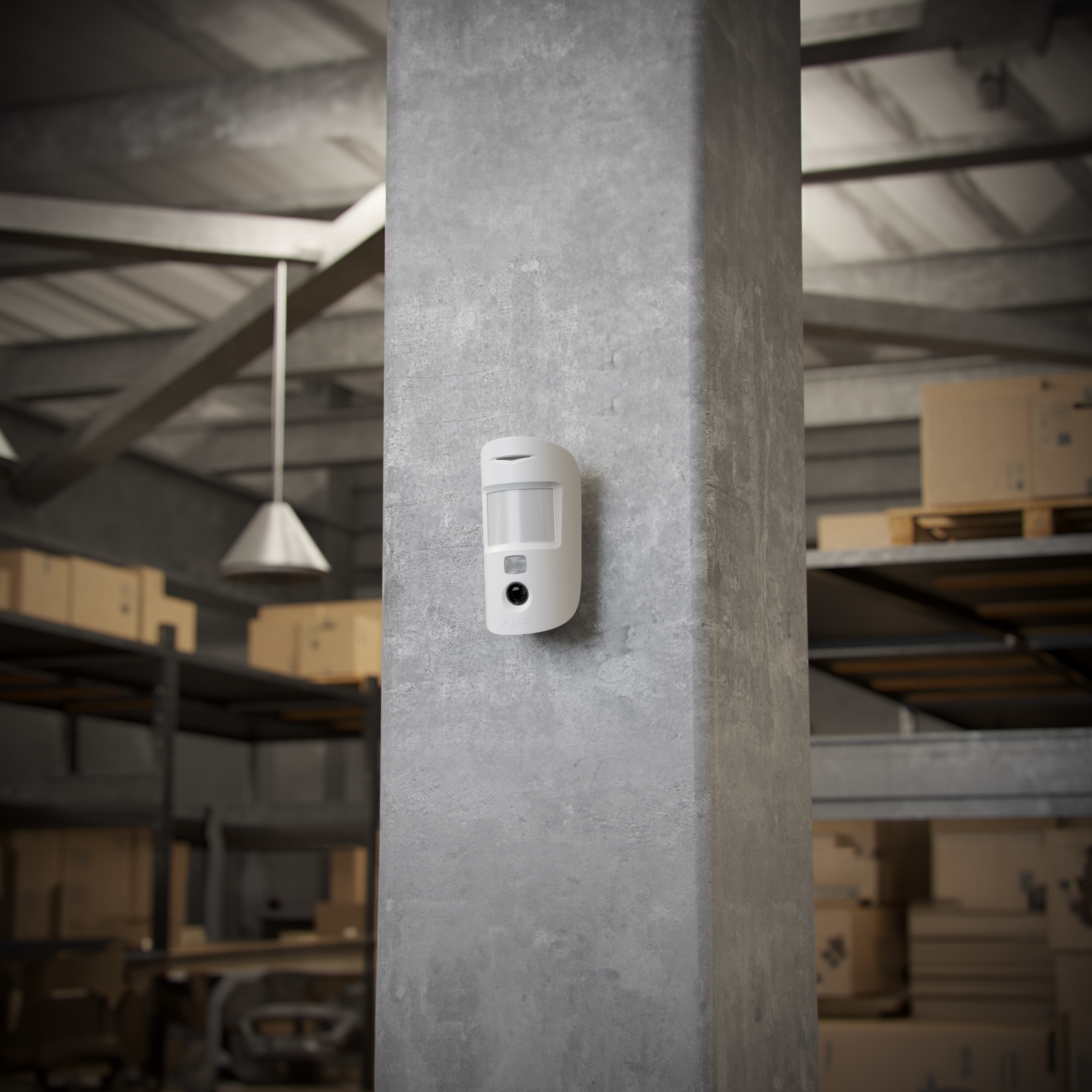 Detector PIR wireless cu verificare foto la alarma AJAX MotionCam PhOD, ideal pentru securizarea locuinței.