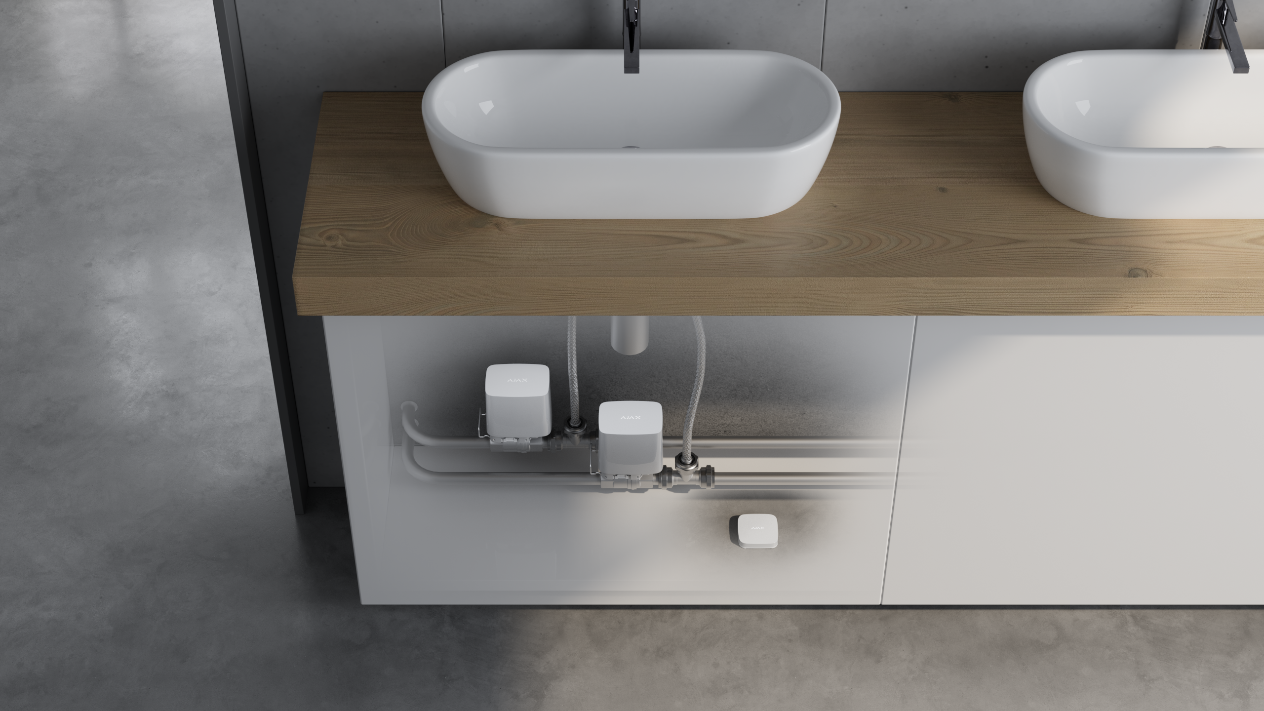 Electrovalva Wireless AJAX WaterStop 3/4” (20 DN) pentru gestionarea eficientă a apei în locuințe moderne.