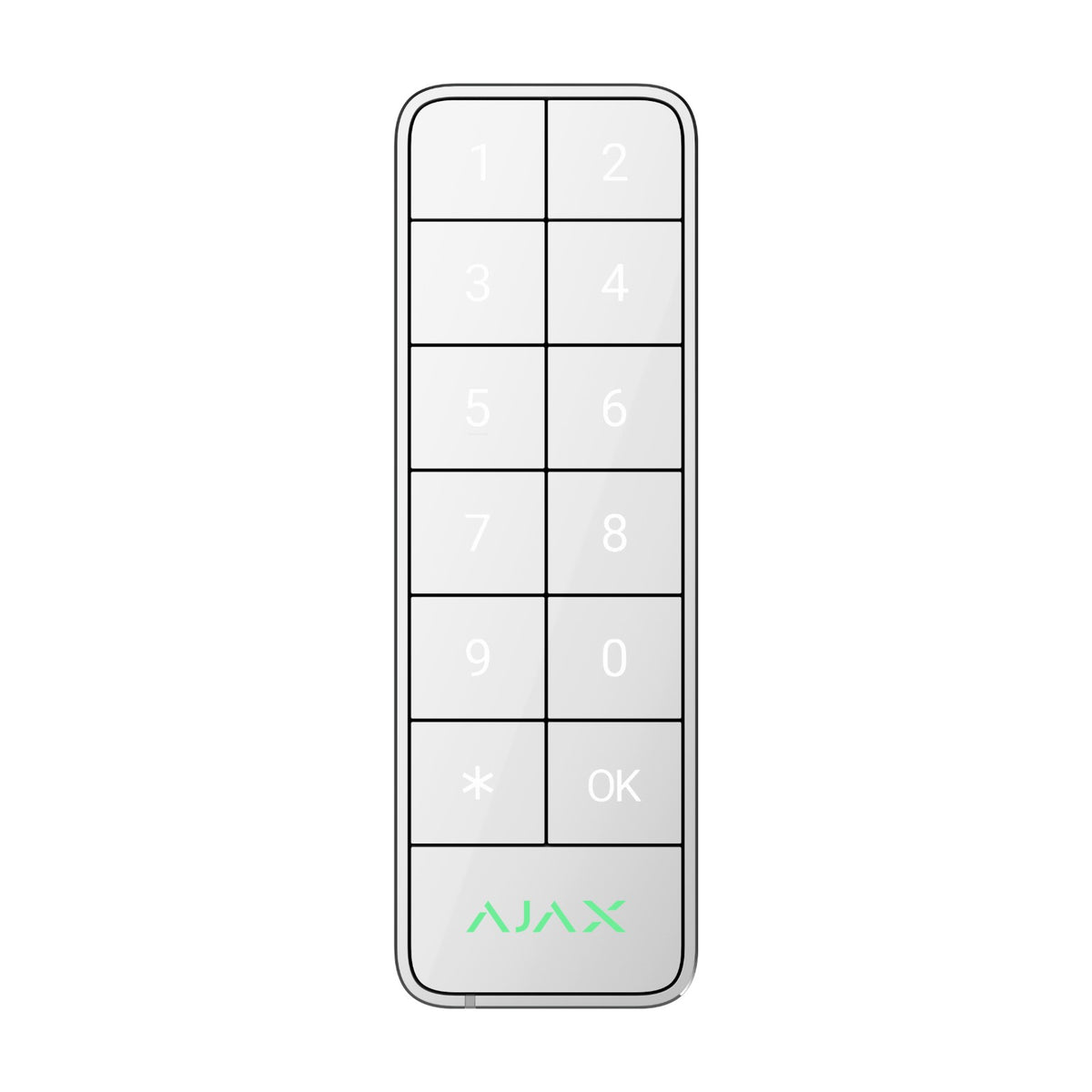 Tastatură de exterior cu fir AJAX Superior KeyPad Outdoor Fibra - alb