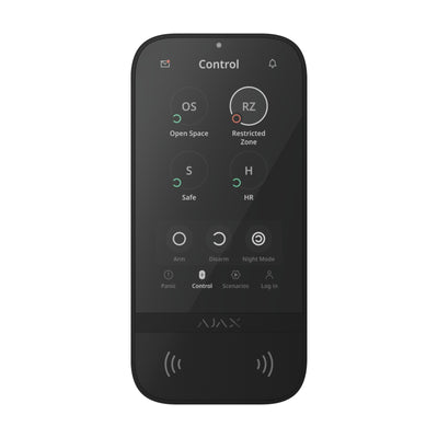 Tastatură cu ecran tactil AJAX Superior KeyPad TouchScreen G3 Jeweller - negru