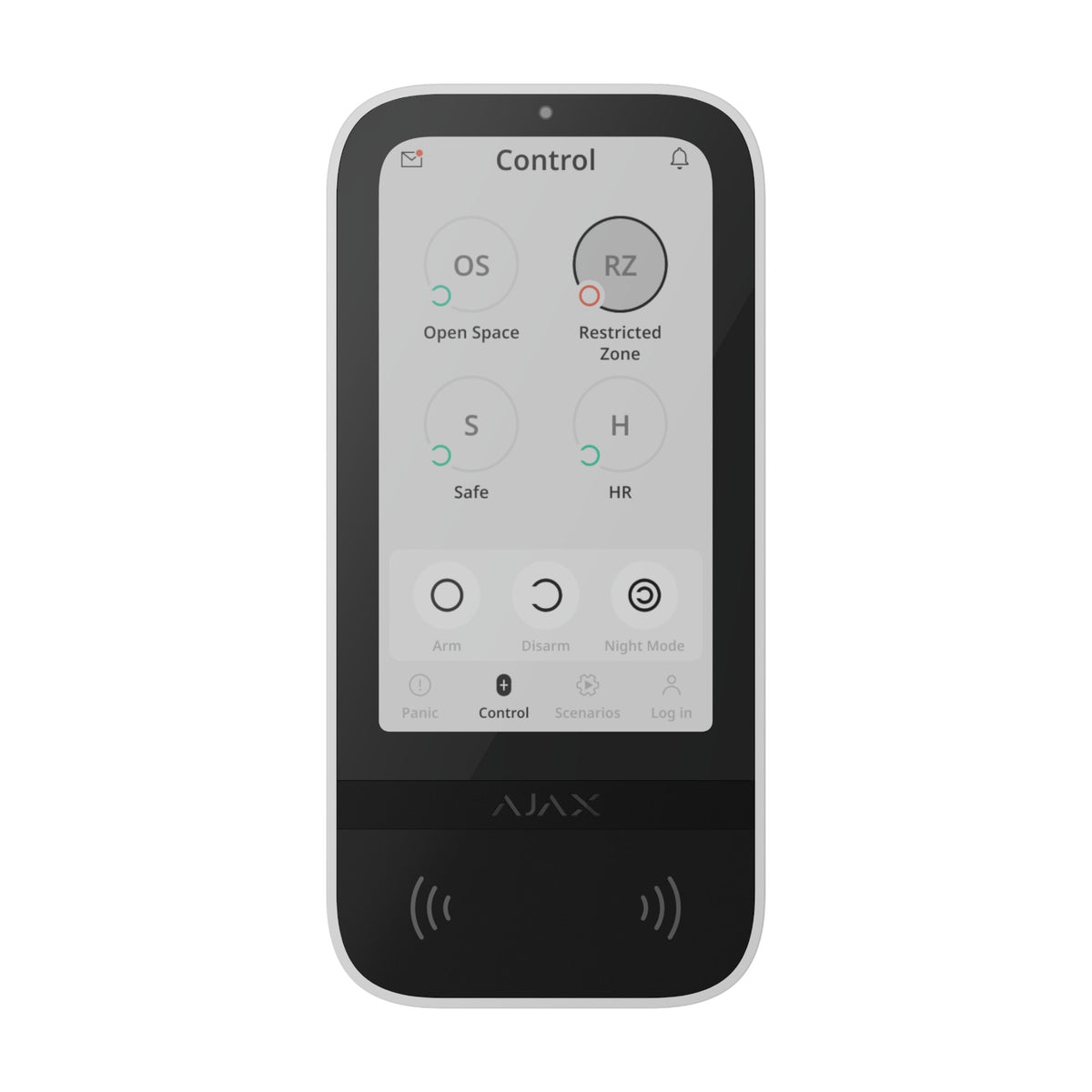 Tastatură cu ecran tactil AJAX Superior KeyPad TouchScreen G3 Jeweller - alb