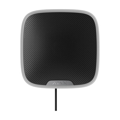 Sirenă de exterior cu fir AJAX Superior StreetSiren Fibra - negru