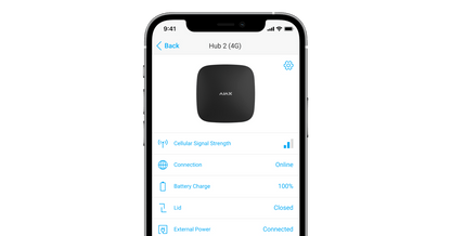 Centrala alarma wireless AJAX HUB 2 Plus Jeweller - maxbi
