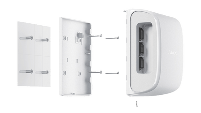 Detector PIR wireless cortina exterior, AJAX DualCurtain Outdoor Jeweller - maxbi