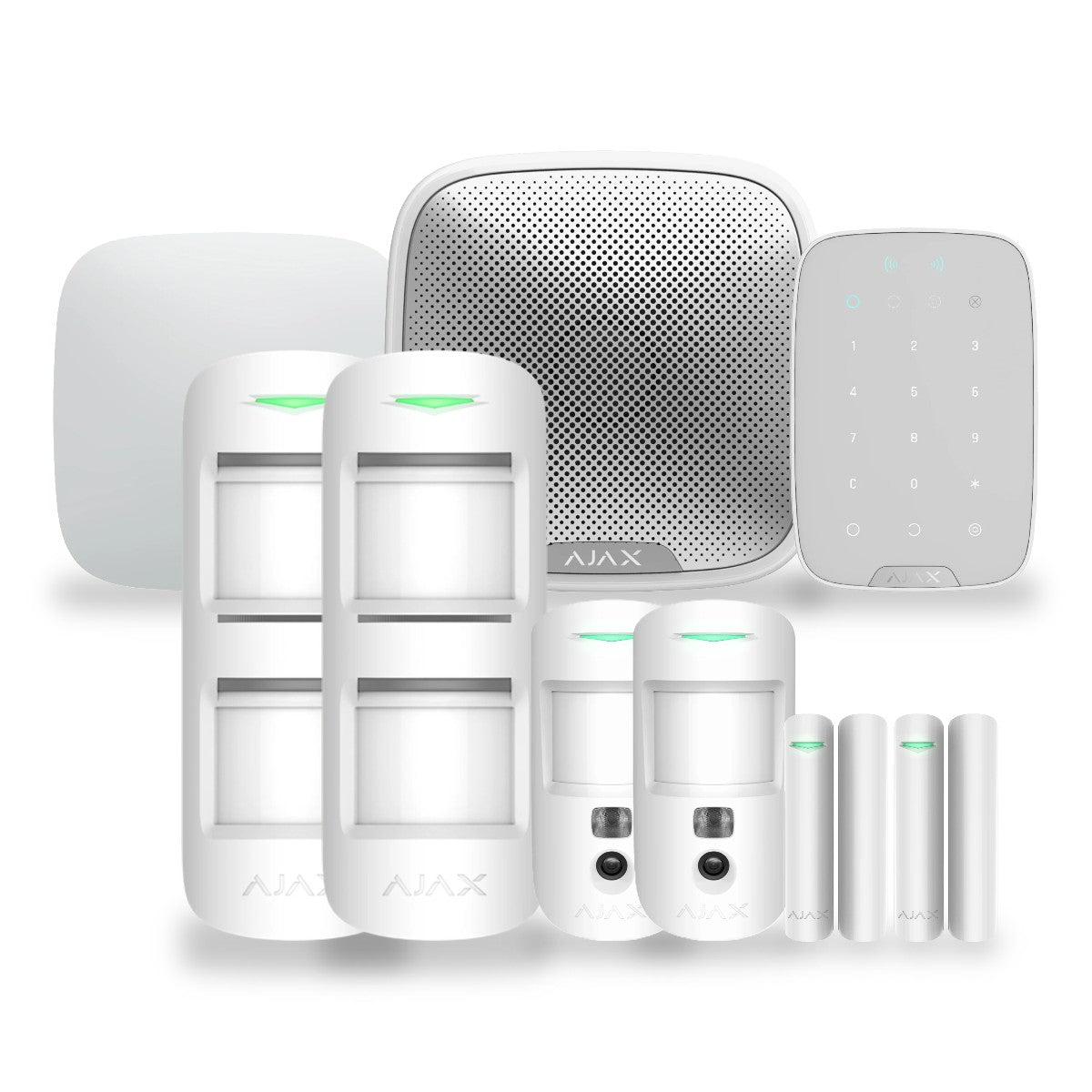 Kit alarmă wireless AJAX Hub 2 Plus – alb