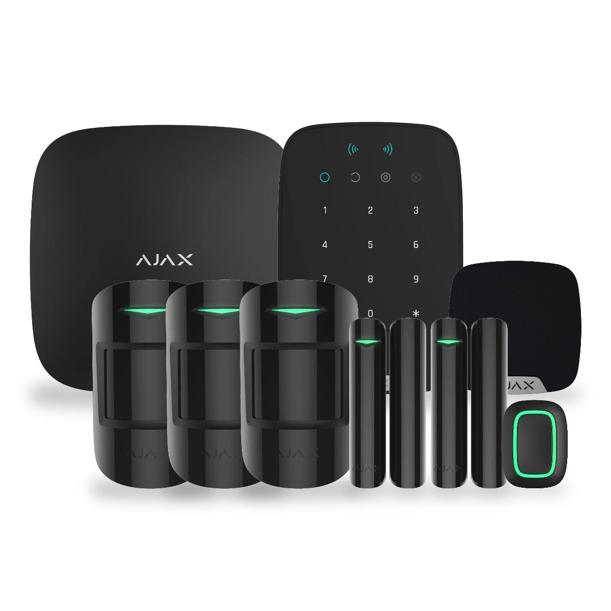 Kit alarmă wireless AJAX Hub 2 (4G) – negru