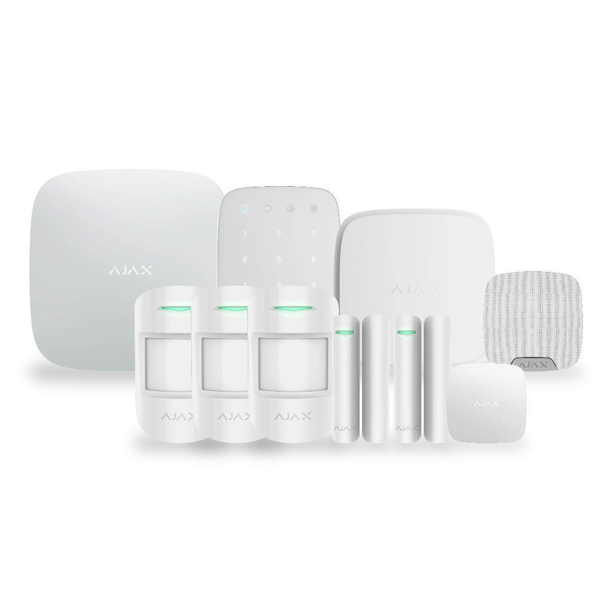 Kit alarmă wireless AJAX Hub 2 (4G) – alb