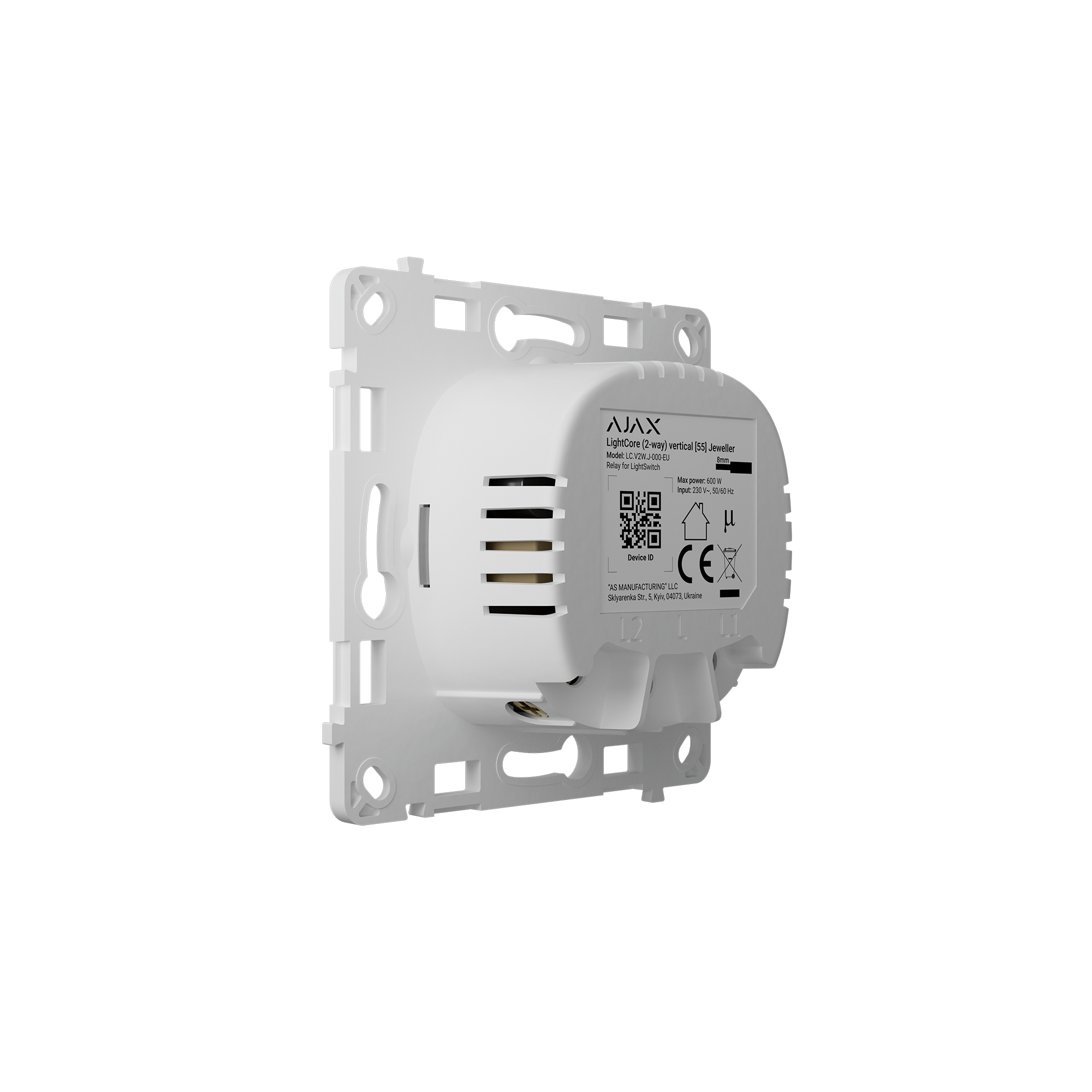Modul Intrerupator Wireless Cap Scara AJAX LightCore 2 - way Vertical - maxbi