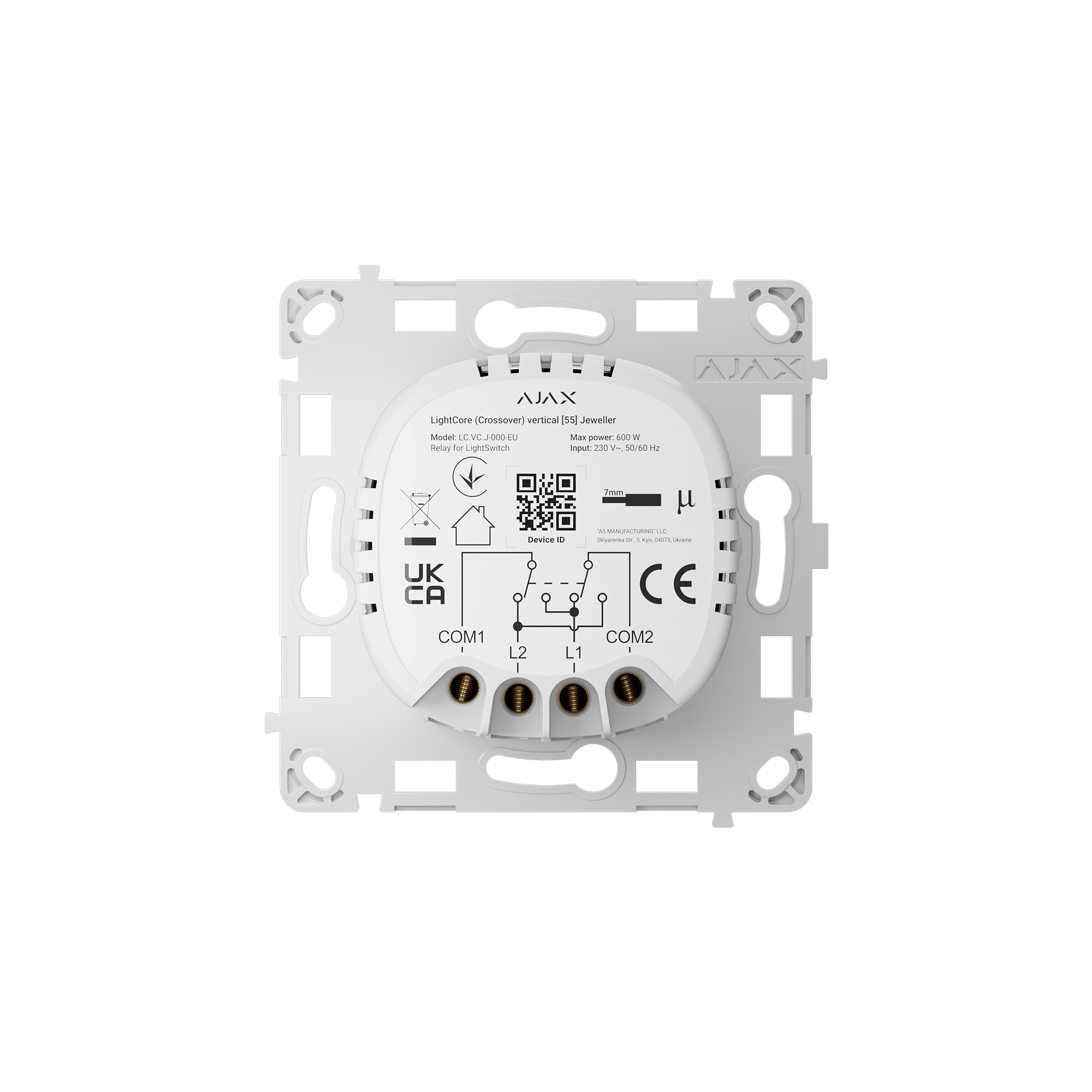 Modul Intrerupator Wireless Cap Scara Cruce AJAX LightCore - maxbi