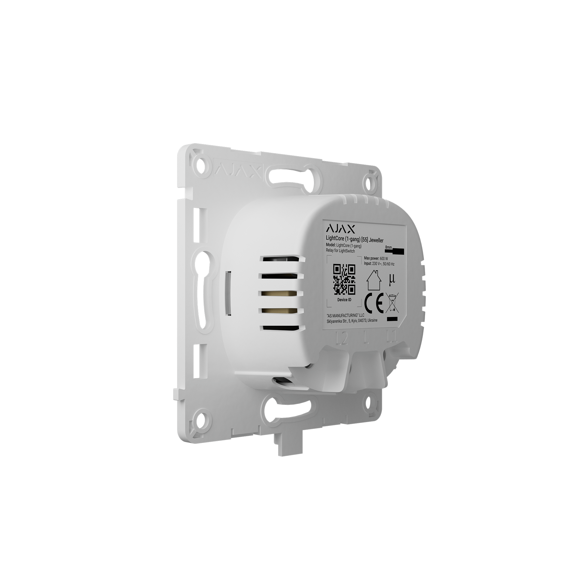 Modul Intrerupator Wireless Circuit Simplu AJAX LightCore 1 - gang - maxbi