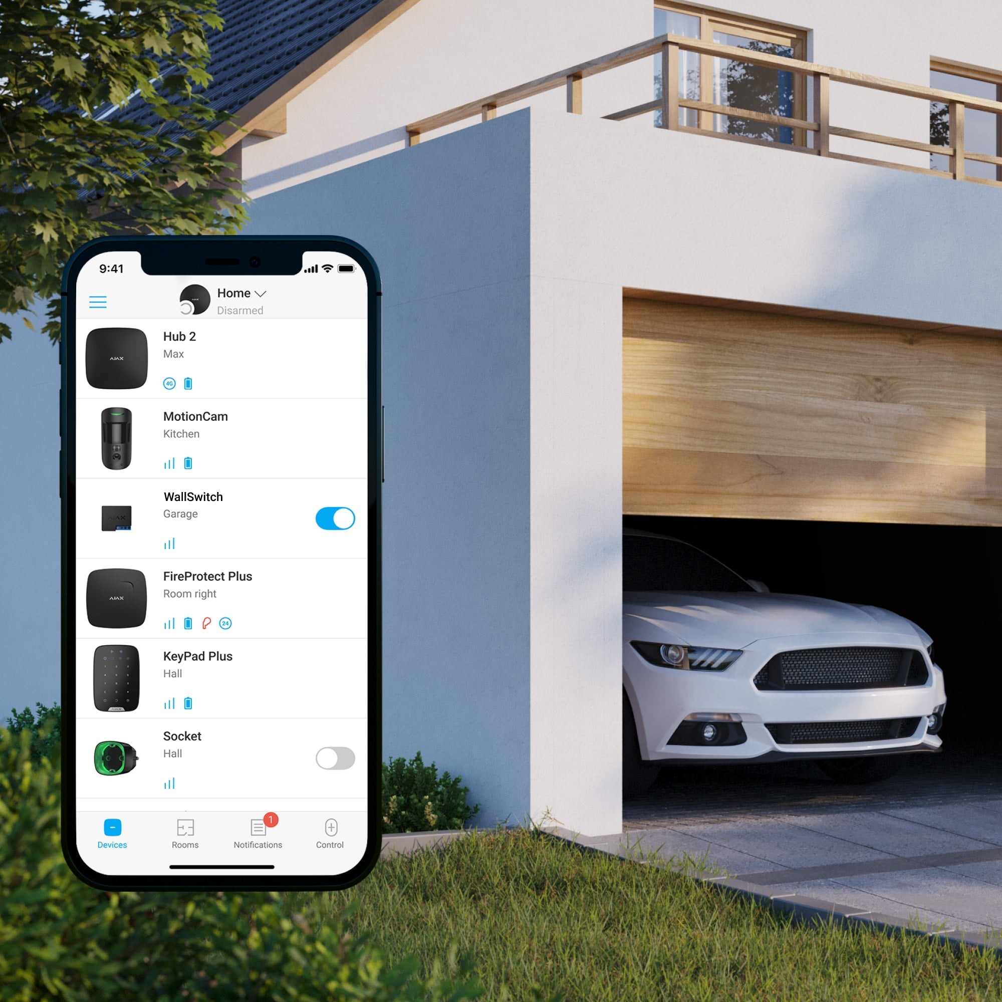 Releu de Alimentare Wireless AJAX WallSwitch - maxbi
